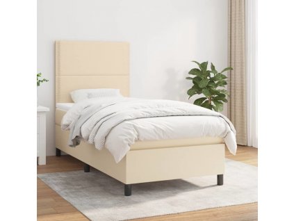 Box spring postel s matrací 90x190 cm textil [3141662]