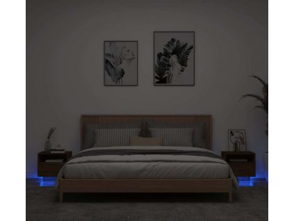 Noční stolky s LED osvětlením 2 ks 40 x 39 x 37 cm [836811]