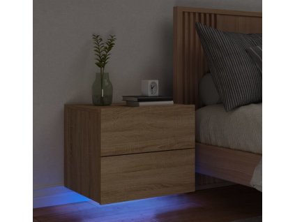 Nástěnný noční stolek s LED osvětlením [836816]