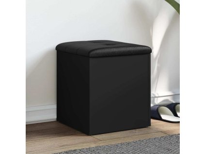Úložná lavice 42 x 42 x 45 cm kompozitní dřevo [835034] (Barva Černá)