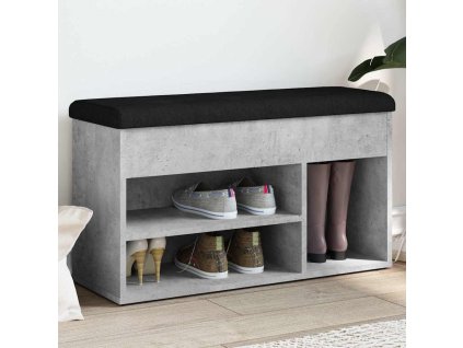 Lavice s botníkem 82x32x45,5 cm Engineered Wood [835029] (Barva Betonová šedá)