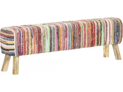 Lavice 160 cm vícebarevná textil chindi [321840]