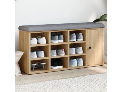 Lavice s botníkem 102x32x50 cm Engineered Wood [835091] (Barva dub sonoma)
