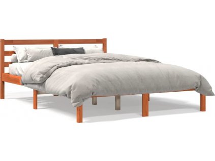 Rám postele 135 x 190 cm Double masivní borové dřevo [835817]