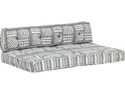 Poduška na pohovku z palet vá textil patchwork [287718] (Barva Šedá)