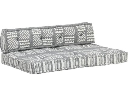 Poduška na pohovku z palet vá textil patchwork [287718] (Barva Šedá)