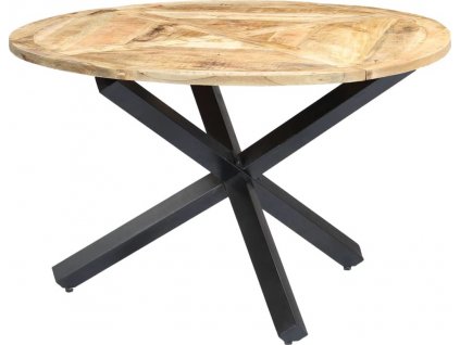 Jídelní stůl kulatý 120 x 76 cm masivní mangovníkové dřevo [282762]