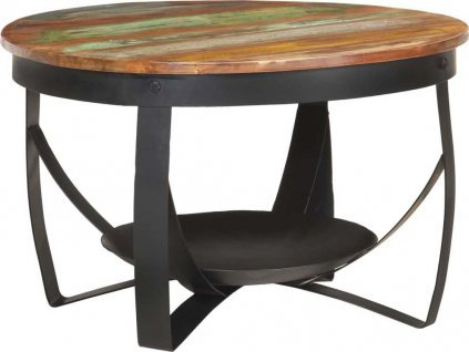 Konferenční stolek Ø 68 x 43 cm masivní recyklované dřevo [320796]