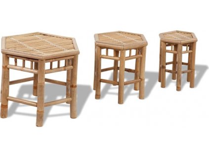 Zahradní stoličky 3 ks bambus [41495]