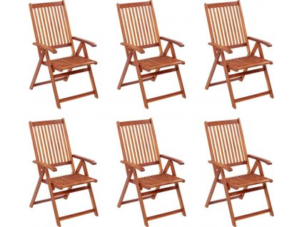 Skládací zahradní židle 6 ks masivní akáciové dřevo [3065516]