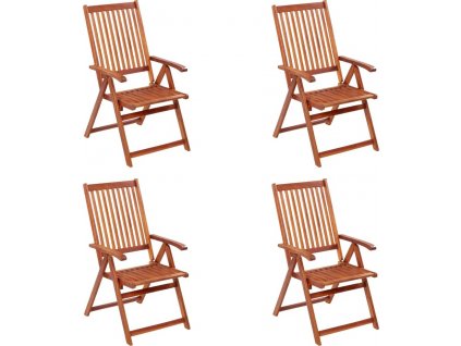 Skládací zahradní židle 4 ks masivní akáciové dřevo [3065515]
