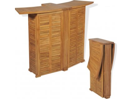 Skládací barový stolek 155 x 53 x 105 cm masivní teakové dřevo [43804]