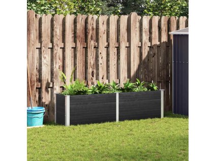 Zahradní vyvýšený záhon 200 x 50 x 54 cm WPC [318095] (Barva Šedá)
