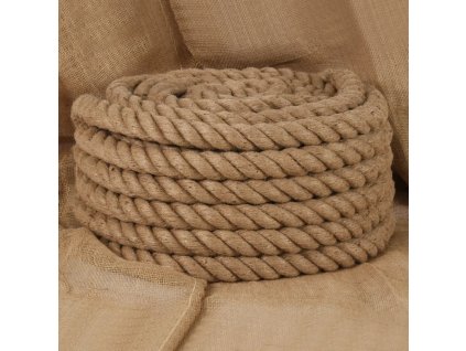 Jutové lano 10 m dlouhé 40 mm silné [153776]