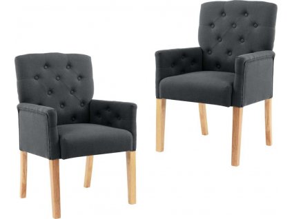 Jídelní židle s područkami 2 ks textil [3058290]