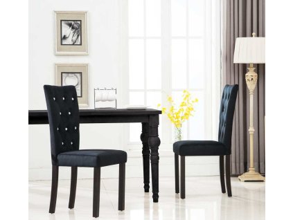 Jídelní židle 2 ks samet [246488] (Barva Stříbrná)