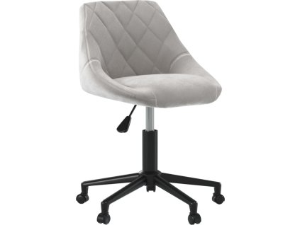 Otočná jídelní židle samet [3089032] (Barva Světle šedá)