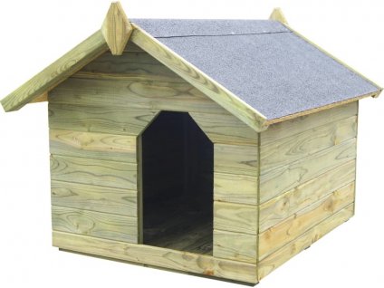 Zahradní psí bouda s otevírací střechou impregnovaná borovice [45150]