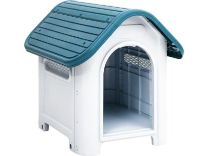 Psí bouda 59 x 75 x 66 cm polypropylen [152225] (Barva Modrá)