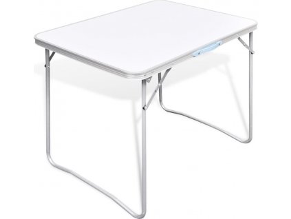 Skládací kempingový stůl s kovovým rámem 80 x 60 cm [41324]