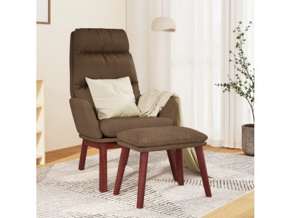 Relaxační křeslo se stoličkou textil [3097566]