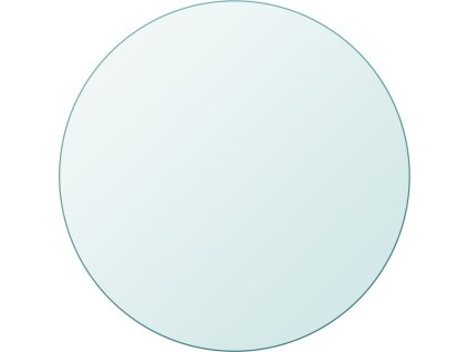 Stolní deska Ø 30 x 0,8 cm tvrzené sklo mramorový design [243624] (Barva Transparentní)