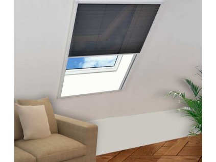 Plisovaná okenní síť proti hmyzu hliník 60 x 80 cm [142610]