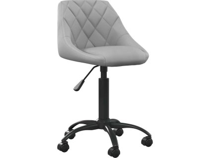 Kancelářská židle samet [3088846] (Barva Světle šedá)