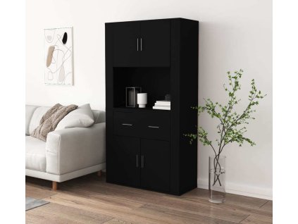 Skříň highboard černá kompozitní dřevo [3185368]