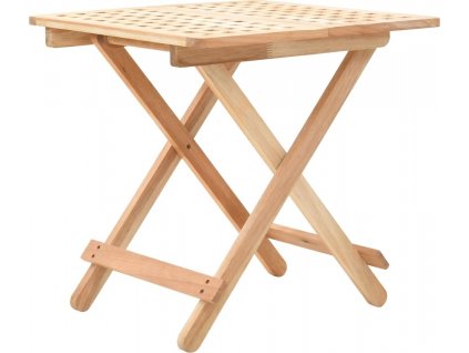 Skládací odkládací stolek masivní ořechové dřevo 50x50x49 cm [247105]