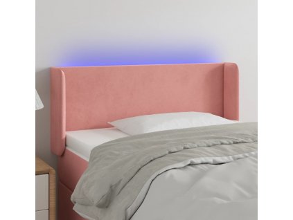 Čelo postele s LED 93 x 16 x 78/88 cm samet [3122997]