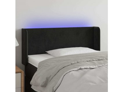 Čelo postele s LED 83 x 16 x 78/88 cm samet [3122988]