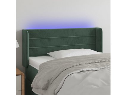 Čelo postele s LED 83 x 16 x 78/88 cm samet [3123409]