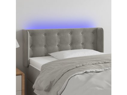 Čelo postele s LED 103 x 16 x 78/88 cm samet [3123712]