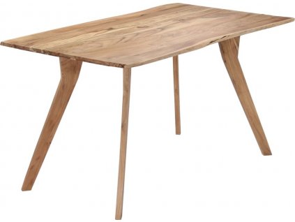 Jídelní stůl 140 x 80 x 76 cm masivní akáciové dřevo [247977]