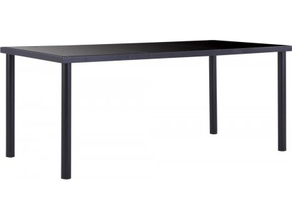 Jídelní stůl černý 180 x 90 x 75 cm tvrzené sklo [281855]