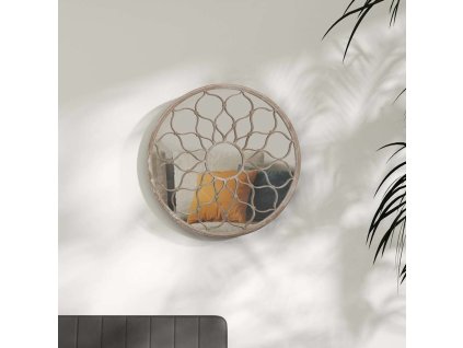 Zrcadlo 40 x 3 cm železo kulaté do interiéru [3093535] (Barva Písková)