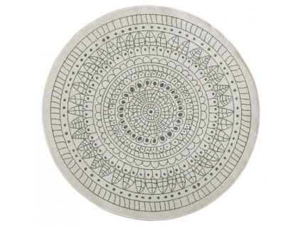 Kusový koberec Twin-Wendeteppiche 103103 creme grün kruh – na ven i na doma