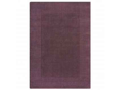 Kusový ručně tkaný koberec Tuscany Textured Wool Border Purple