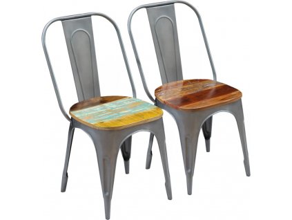 Jídelní židle 2 ks masivní recyklované dřevo [243724]