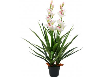 Umělá rostlina orchidej člunatec s květináčem 100 cm [245952]