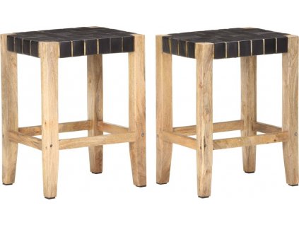 Barové stoličky 2 ks pravá kůže 60 cm [321836]