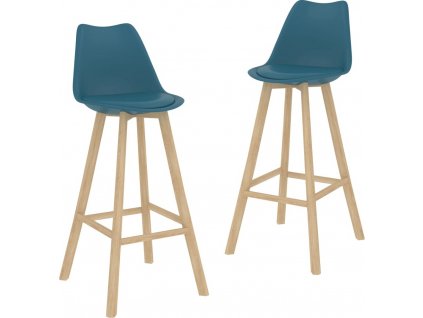 Barové stoličky 2 ks PP a masivní bukové dřevo [287261]