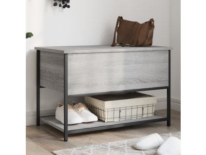 Úložná lavice 70 x 42,5 x 47 cm kompozitní dřevo [839021] (Barva Šedá sonoma)