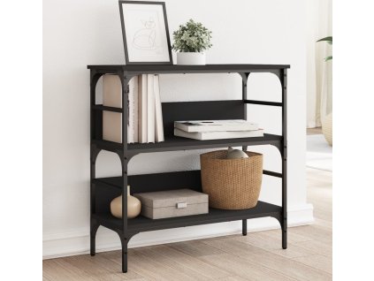 Konzolový stolek 75 x 32 x 75 cm kompozitní dřevo [839053] (Barva Černá)