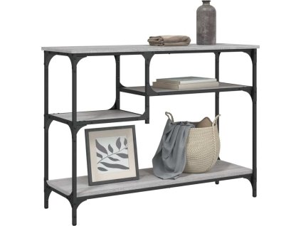 Konzolový stolek s policemi 100 x 35 x 75 cm [837785] (Barva Šedá sonoma)
