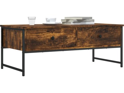 Konferenční stolek 101 x 49 x 39,5 cm kompozitní dřevo [837739] (Barva Kouřový dub)