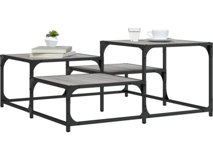 Konferenční stolek 87,5 x 87,5 x 40 cm kompozitní dřevo [837745] (Barva Šedá sonoma)