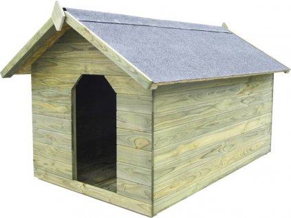 Zahradní psí bouda s otevírací střechou impregnovaná borovice [45152]