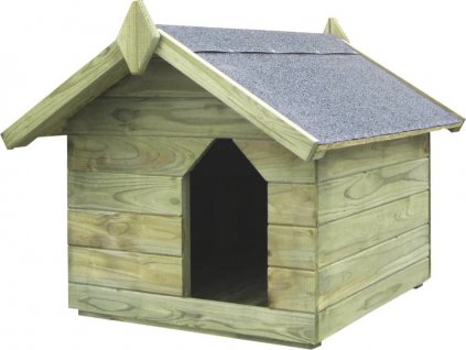Zahradní psí bouda s otevírací střechou impregnovaná borovice [45149]